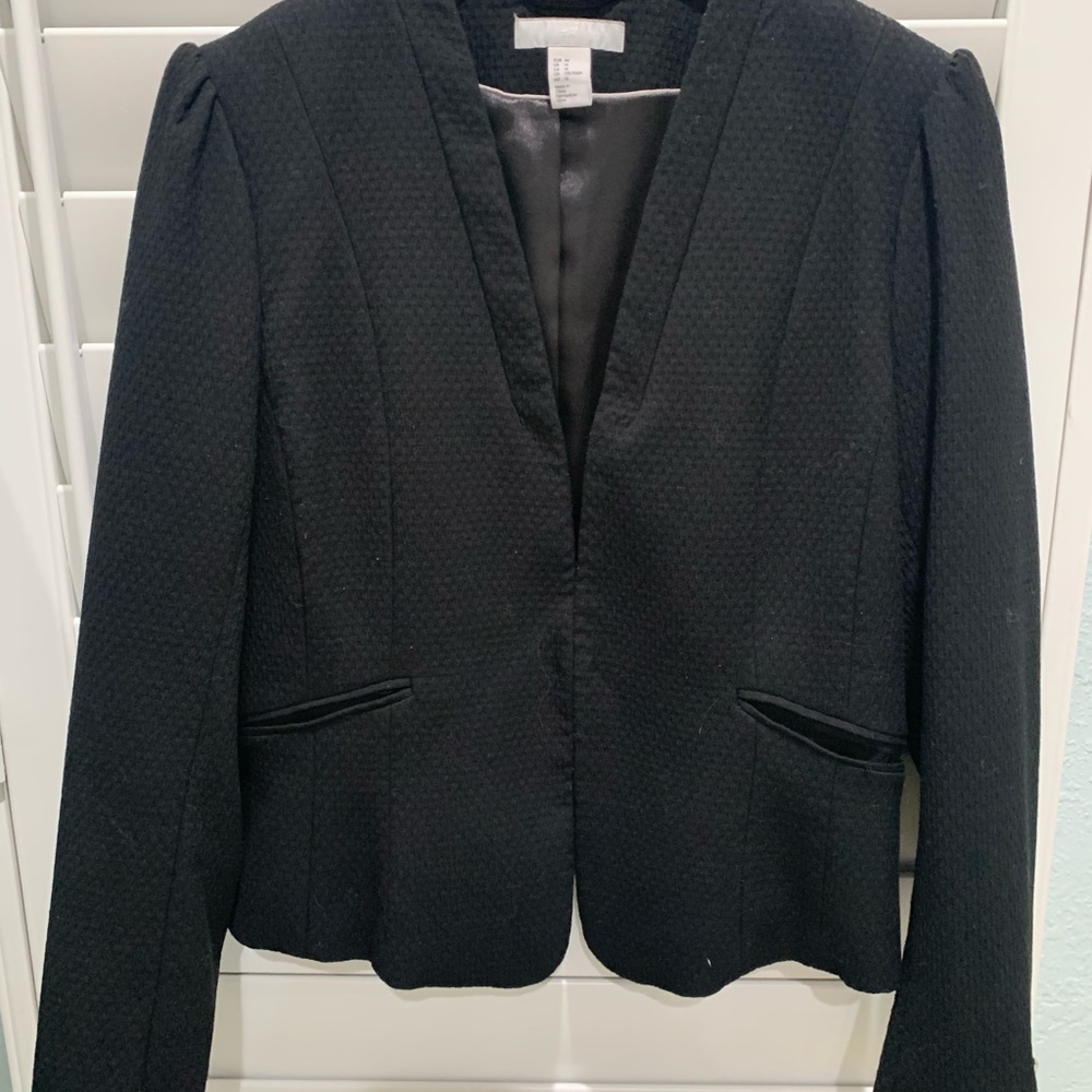 H&M Black Blazer Tailored Suit Jacket